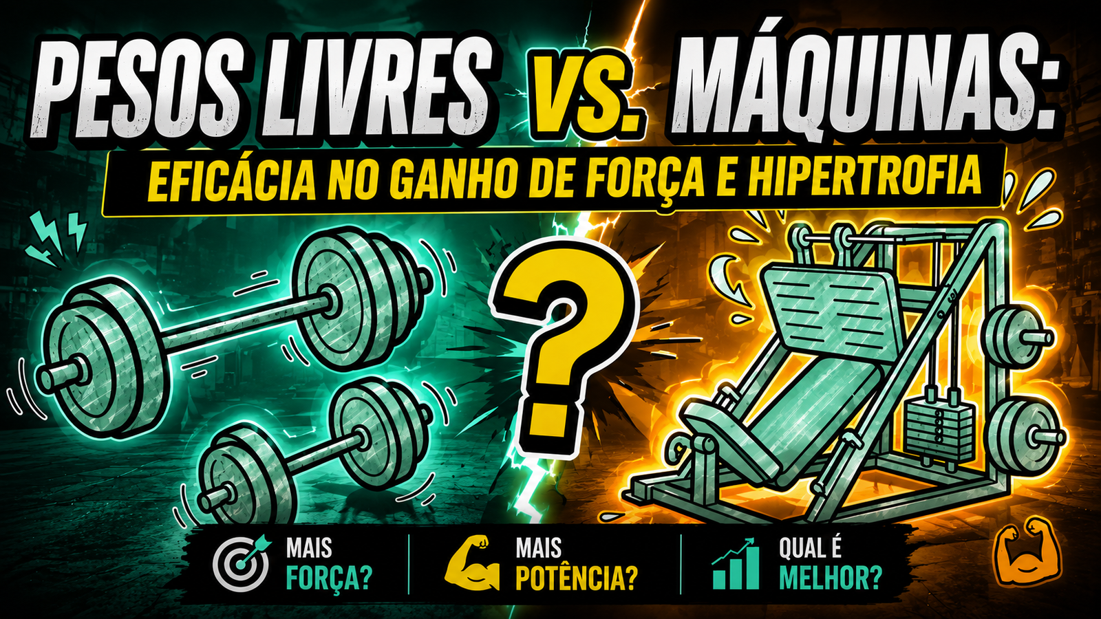 Pesos Livres vs. Máquinas: Eficácia no Ganho de Força e Hipertrofia